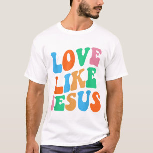 Camiseta Amor Como Jesus Deus Religioso Mulheres Cristãs