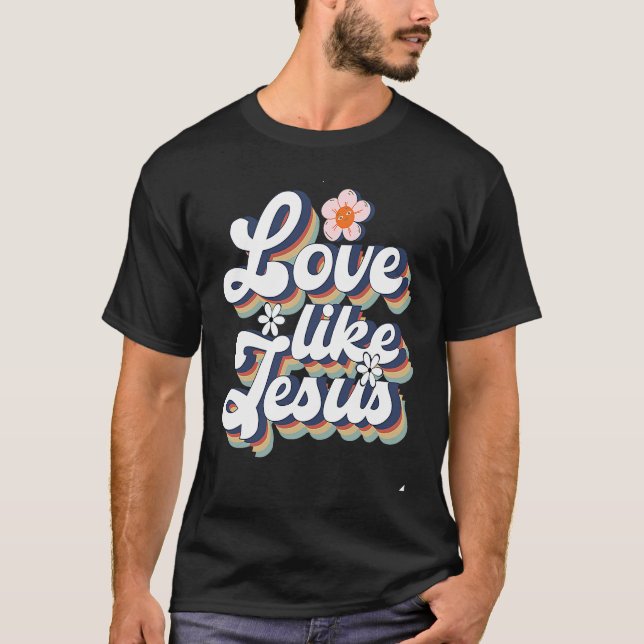 Camiseta Amor Como Jesus Deus Religioso Palavras Cristãs (Frente)