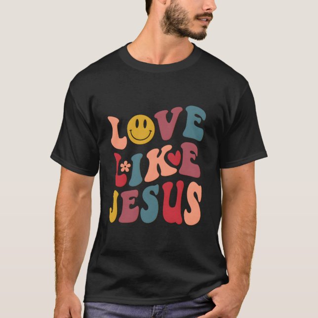 Camiseta Amor Como Jesus Deus Religioso Sobrevive Com Palav (Frente)