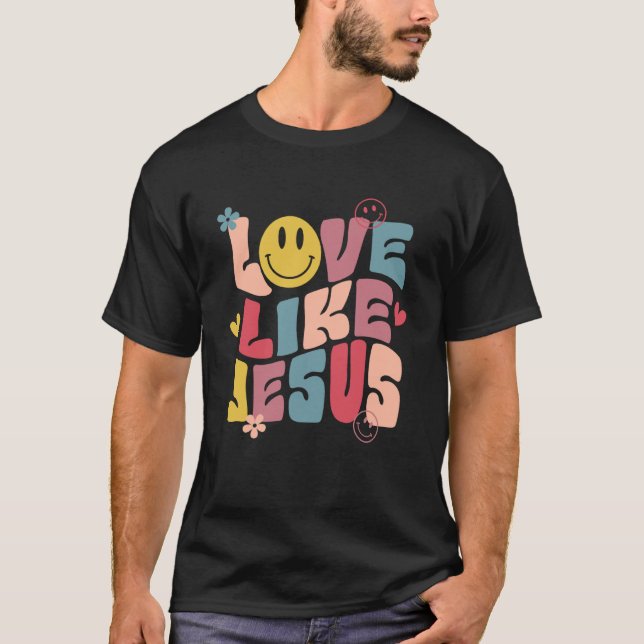 Camiseta Amor Como Jesus Deus Religioso Sobrevive Com Palav (Frente)