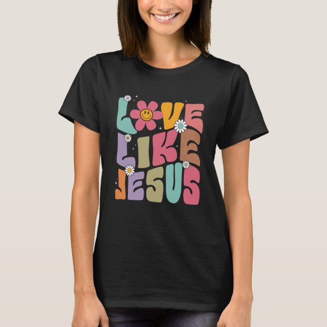 Camiseta Amor Como Jesus Deus Religioso Sobrevive Com Palav (Frente)