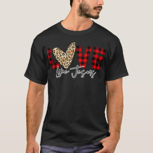 Camiseta Amor Como Jesus Dia de os namorados Coração Para M