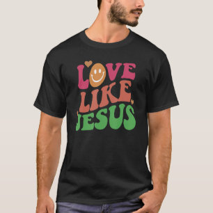 Camiseta Amor Como Jesus, Preguiçoso Católico, Retro Chr