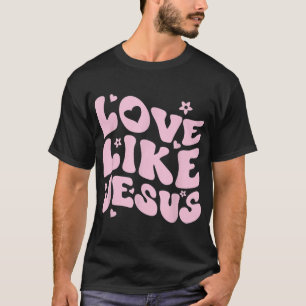 Camiseta Amor Como Jesus, Preguiçoso Católico, Retro Chr