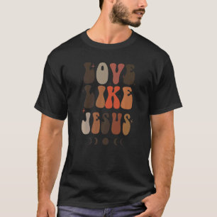 Camiseta Amor Como Jesus, Preguiçoso Católico, Retro Chr