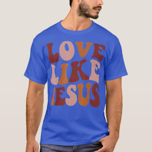 Camiseta Amor Como Jesus, Preguiçoso Católico, Retro Chr