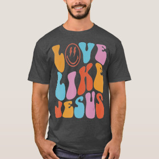Camiseta Amor Como Jesus, Preguiçoso Católico, Retro Chr