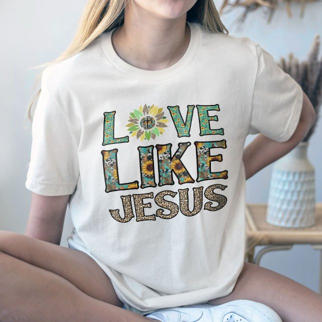 Camiseta Amor Como Jesus Shirt, Christian Ocidental (Criador carregado)