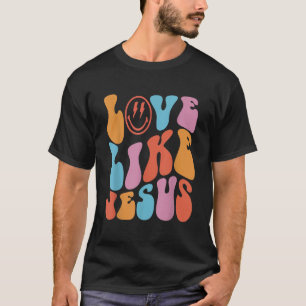 Camiseta Amor Como Jesus Sorri Encarado Tendência Estética
