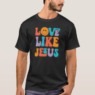 Camiseta Amor Como Jesus Sorri Encarado Tendência Estética 