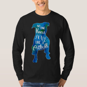 Camiseta Amor Como Uma Cor Azul Pitbull