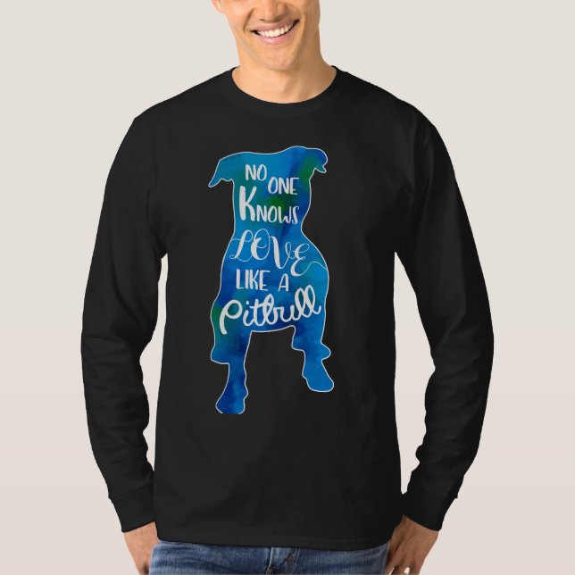 Camiseta Amor Como Uma Cor Azul Pitbull (Frente)