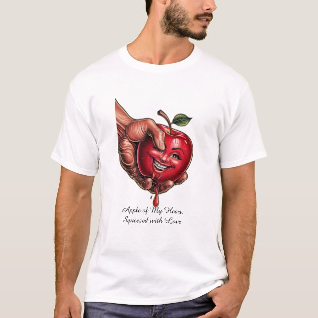 Camiseta Amor Comprimido: Tatuagem Estilo Apple Tee (Frente)