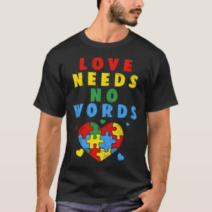 Camiseta Amor Conscientização do Autismo Sem Palavras Quebr