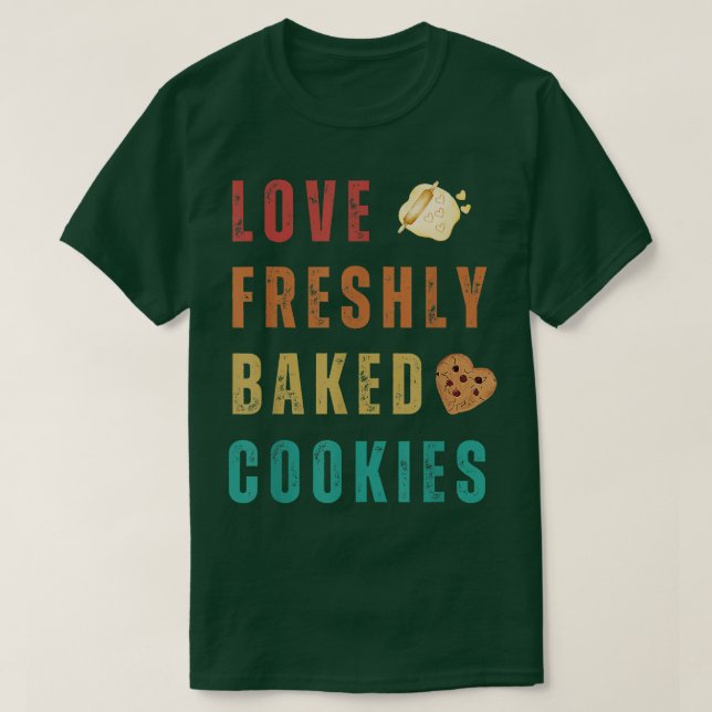 CAMISETA AMOR COOKIES FRESSAMENTE BAQUES (Frente do Design)