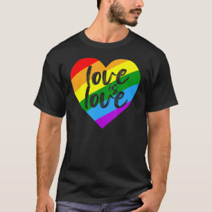 Camiseta Amor Coração Arco-Íris Lgbt Pride Igualdade Mon