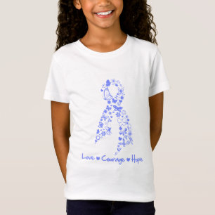 Camiseta Amor Coragem Esperança Borboleta - Cancer esofágic