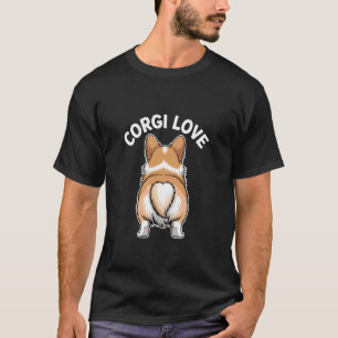 Camiseta Amor Corgi Bunda de Cachorro Fofo Dono de Animal d