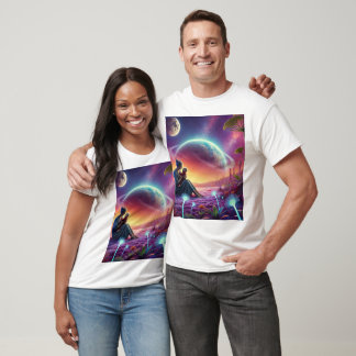 Camiseta "Amor Cósmico: Um Embrace Mãe Entre as Estrelas"