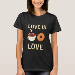 Camiseta Amor Cujo Amor É Café E Rosquinha Foodie Pul