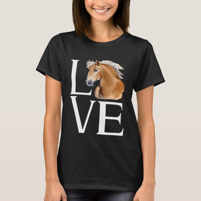 Camiseta Amor Cute Haflinger Horse (Frente)