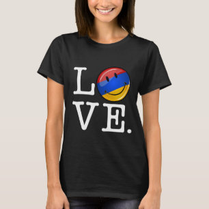Camiseta Amor da bandeira de sorriso de Arménia
