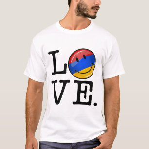 Camiseta Amor da bandeira de sorriso de Arménia