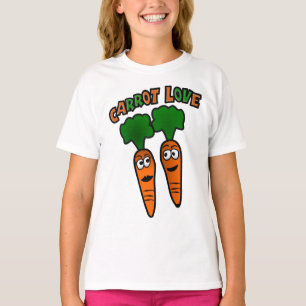 Camiseta Amor da cenoura com as duas cenouras no amor