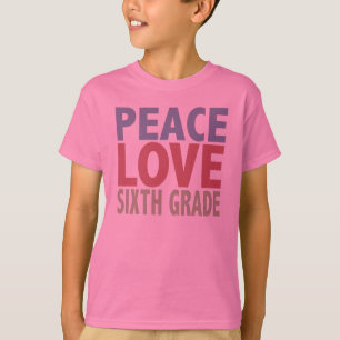Camiseta Amor da paz da sexta série