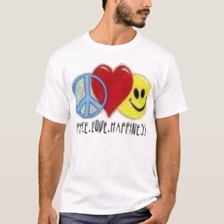Camiseta Amor da paz & T cabido felicidade