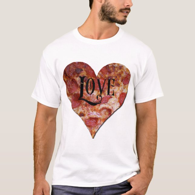 Camiseta Amor da pizza do dia dos namorados (Frente)