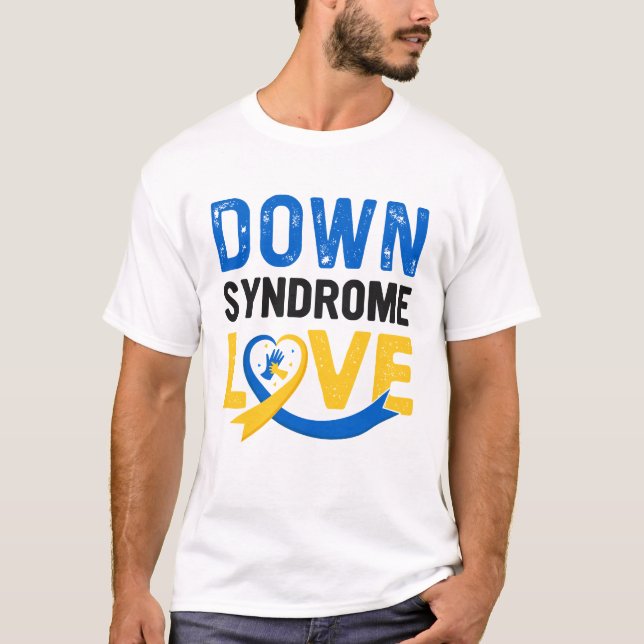Camiseta Amor da Síndrome de Down, Conscientização da Síndr (Frente)