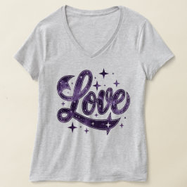 Camiseta Amor das mulheres roxas