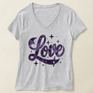Camiseta Amor das mulheres roxas