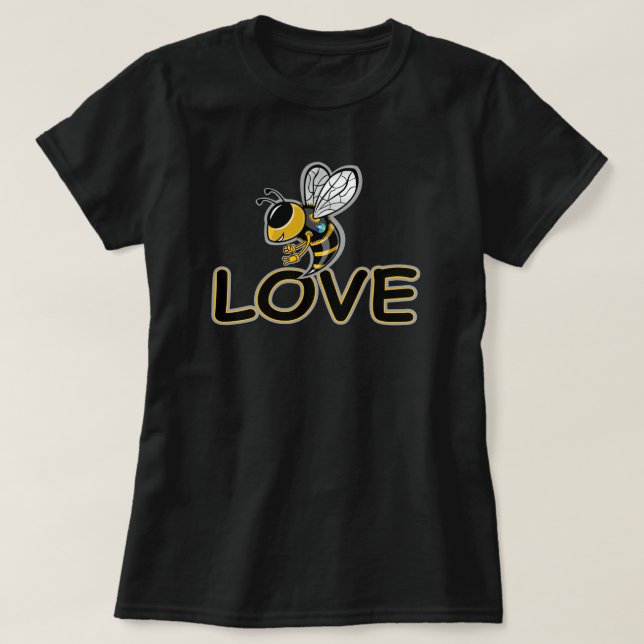 CAMISETA AMOR DE ABELHA  (Frente do Design)