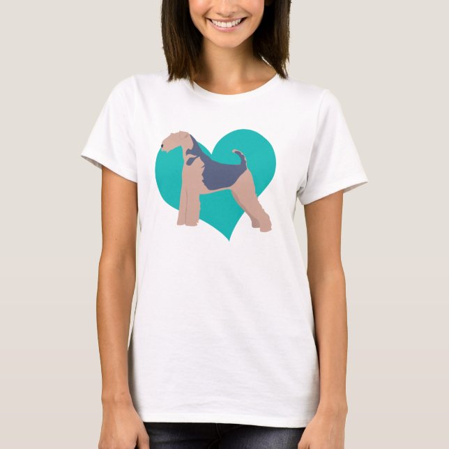 Camiseta Amor de Airedale (Frente)