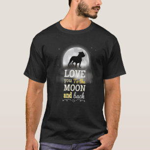 Camiseta Amor de American Pitbull Terrier Apbt até a Lua