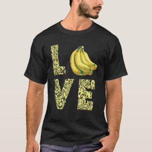 Camiseta Amor de Banana Leopardo Vegetarianos Comida Vegana