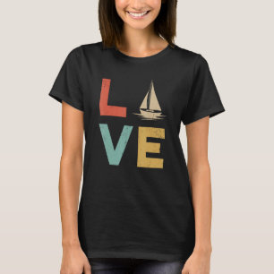 Camiseta Amor de Barco à Vela Vintage Capitão do Barco à Ve