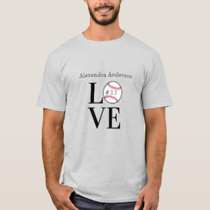 Camiseta AMOR DE baseball: Nome e número de adição perso