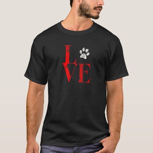 Camiseta Amor de Bebê de Pelo de Cachorro e Gato (Frente)