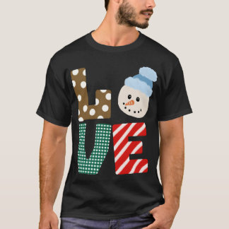 Camiseta Amor de Boneco de Neve vintage