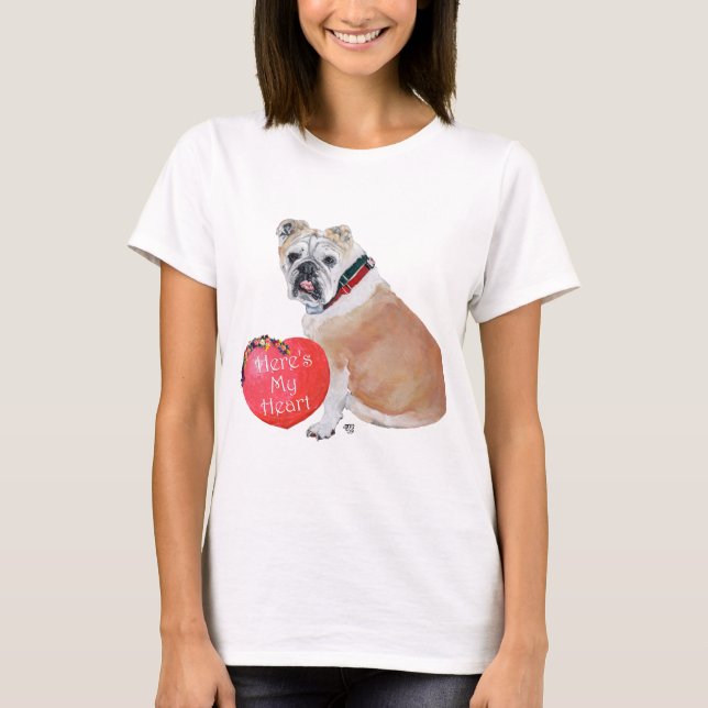Camiseta Amor de Bulldog Inglês (Frente)
