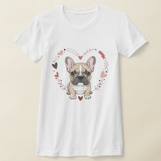 Camiseta Amor de Cachorrinho Frenchie (Postura )