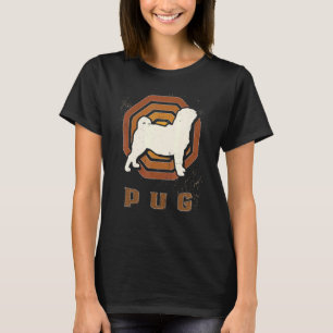 Camiseta Amor de Cachorro Clássico Vintage Retro Pug