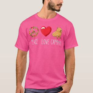 Camiseta Amor de Capivara Paz Amante de Capivara Roedor Eng