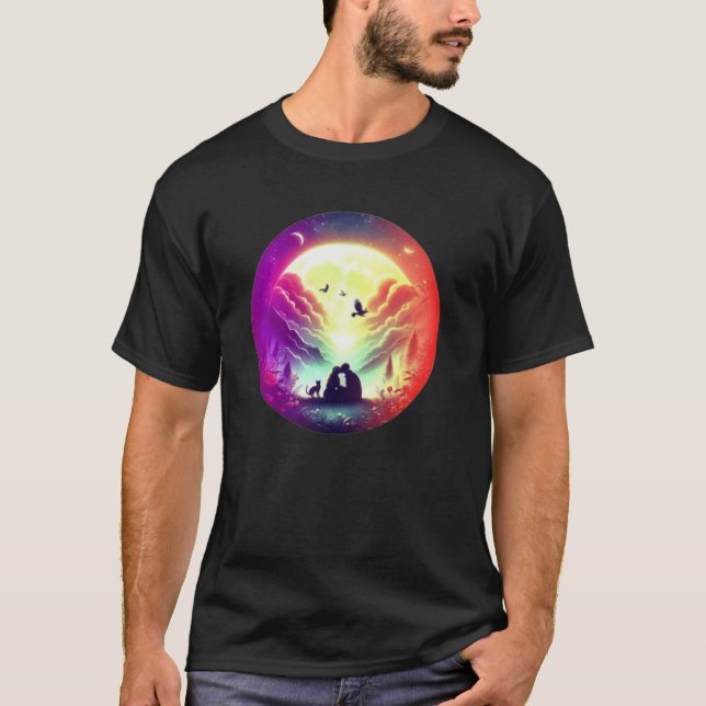 Camiseta amor de casal lua (Frente)