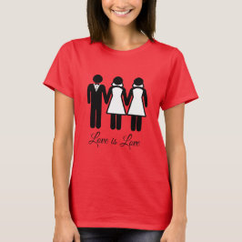 CAMISETA AMOR DE CASAMENTO BISEXUAL É AMOR