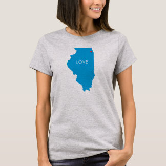 Camiseta Amor de Chicago Illinois este t-shirt da cidade