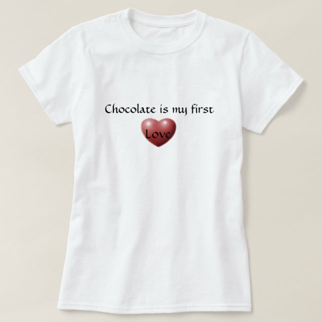 Camiseta Amor de Chocolate (Frente do Design)